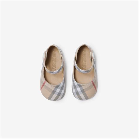 burberry mary jane|Check Cotton Mary Jane Flats in Pale stone .